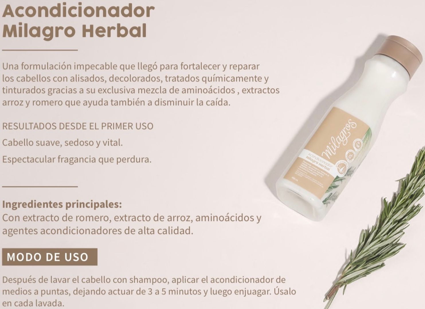 Acondicionador milagro herbal 