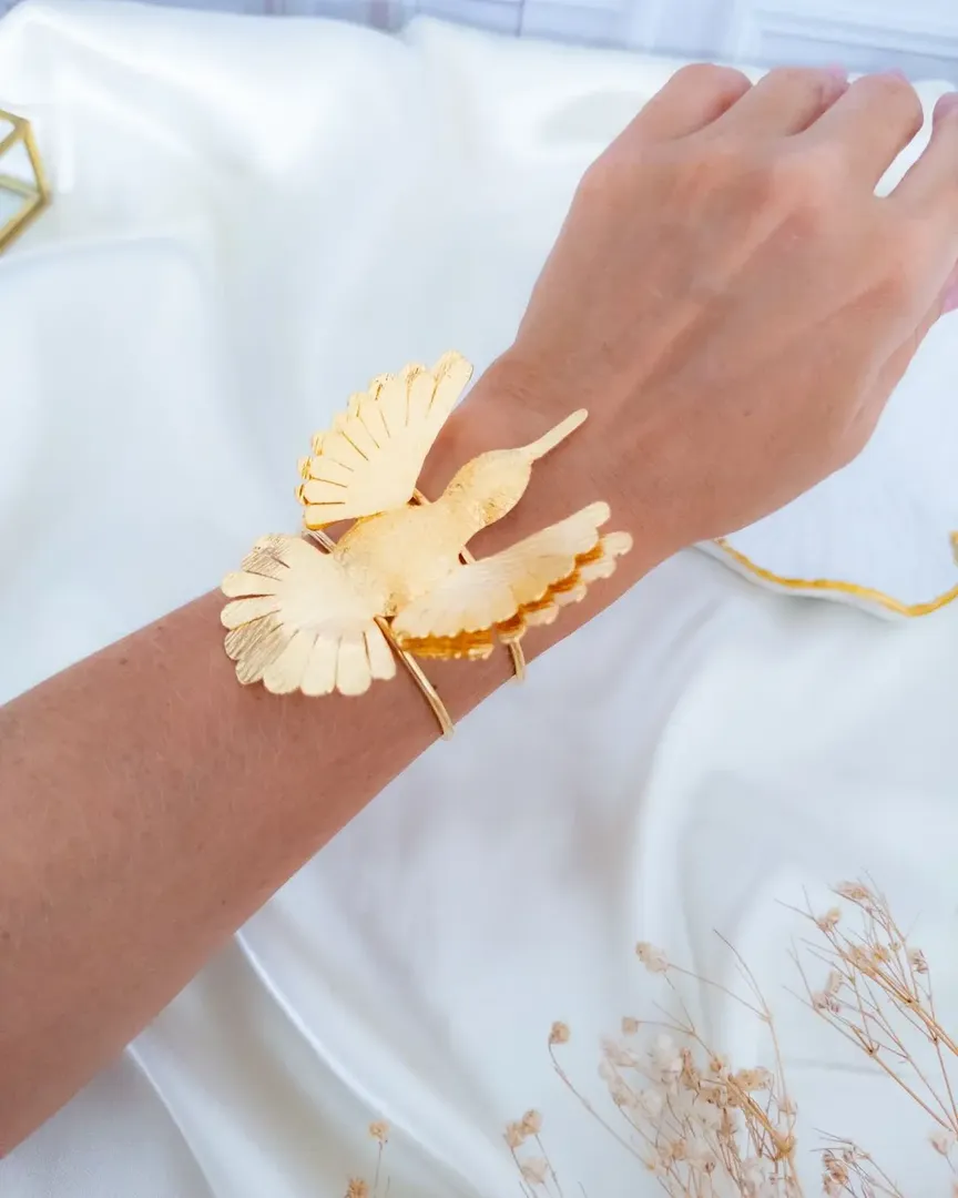 BRAZALETE COLIBRÍ FLOR - ITIEL