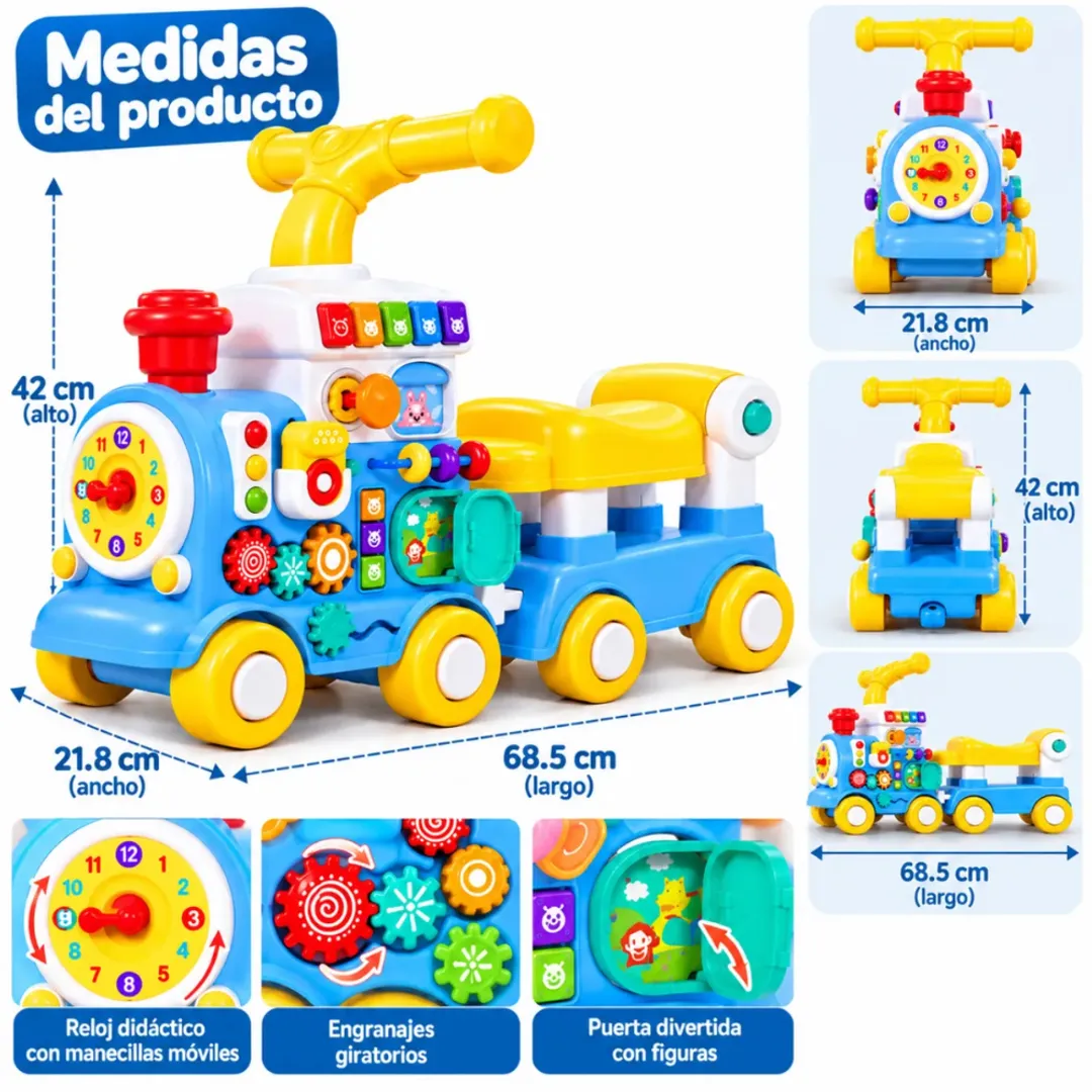 TREN CAMINADOR MULTIFUNCIONAL 5 EN 1 PARA BEBES