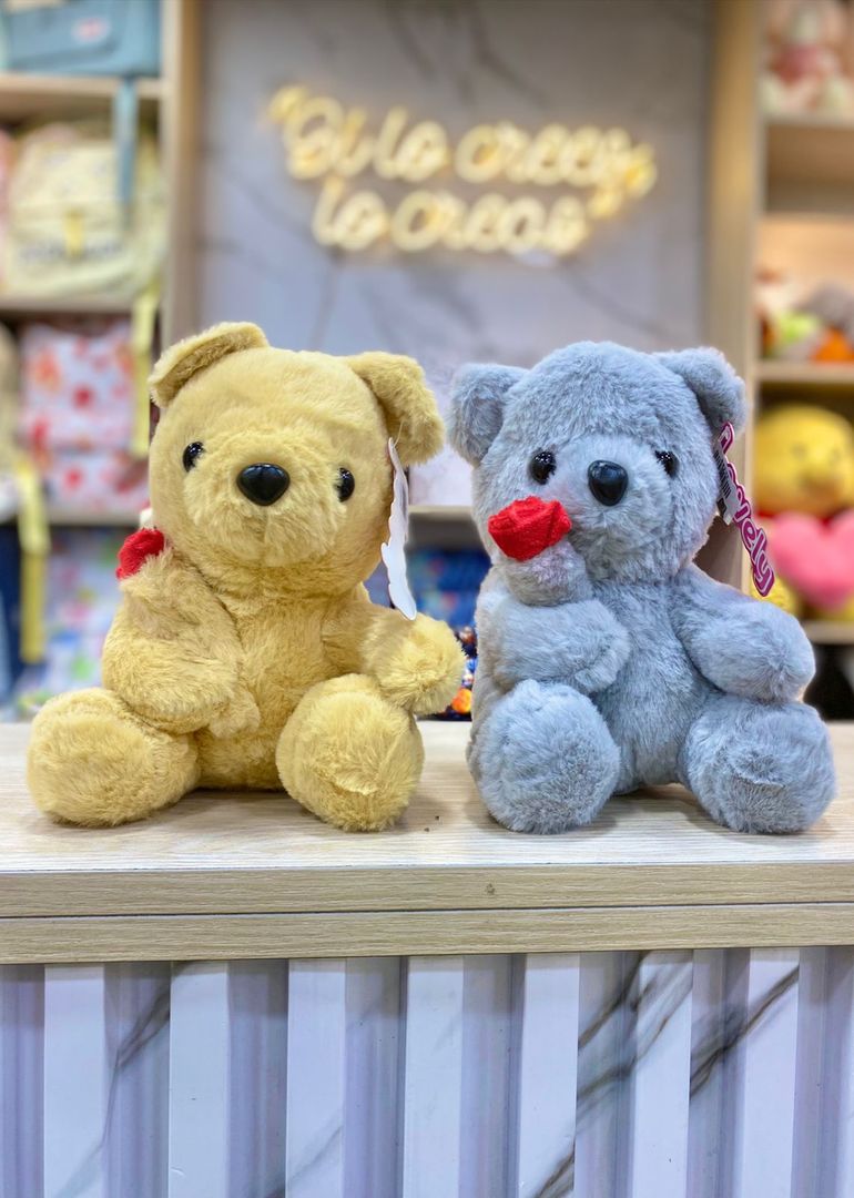 PELUCHE OSO ROSA ( 18 CM )