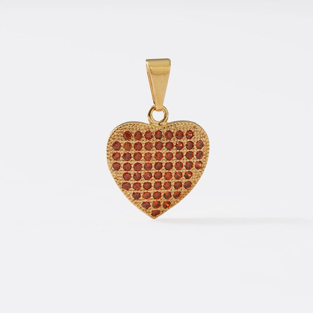 Corazon Swarovski rojo 