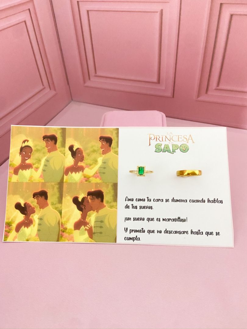 ANILLOS LA PRINCESA Y EL SAPO