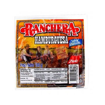 Imagen del producto HAMBURGUESA RANCHERA*130G