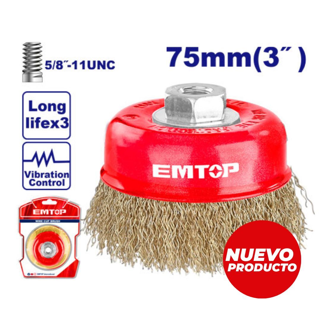 EMTOP GRATA COPA LISA 3" ROSCA 5/8 SUPER EMTOP