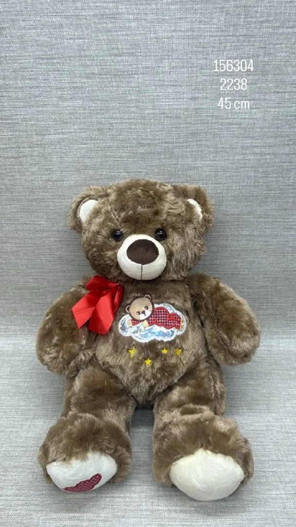 OSO CON BORDADO Y MOÑO 45 CM