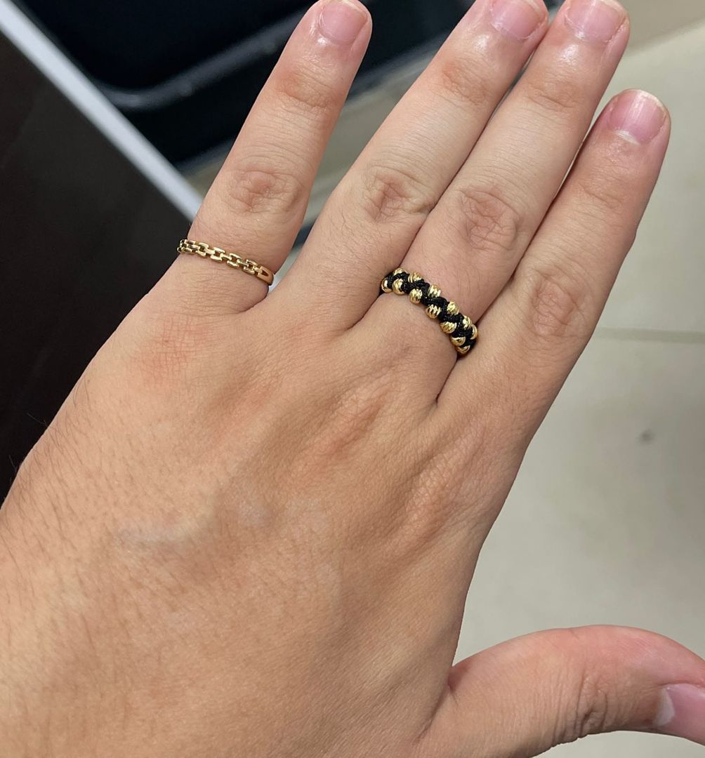 Anillo artesanal doble carril balin italy 3mm