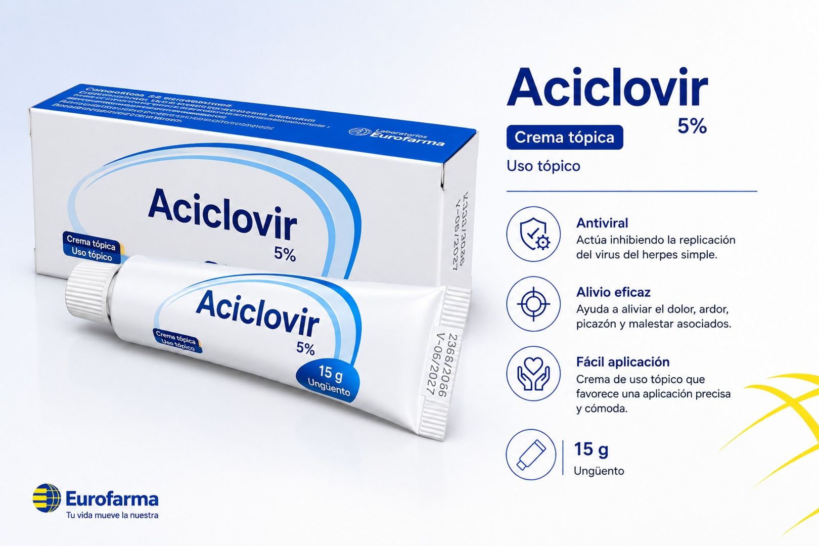 ACICLOVIR 5G/100G (5%) UNGUENTO TOPICO TUBO X 15G COASPHARMA