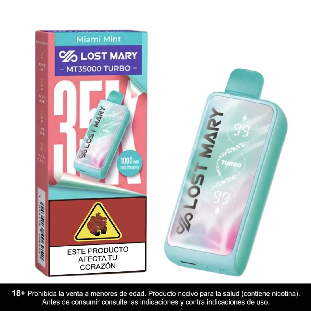 Lost Mary Miami Mint 35.000 Puffs Mt Turbo