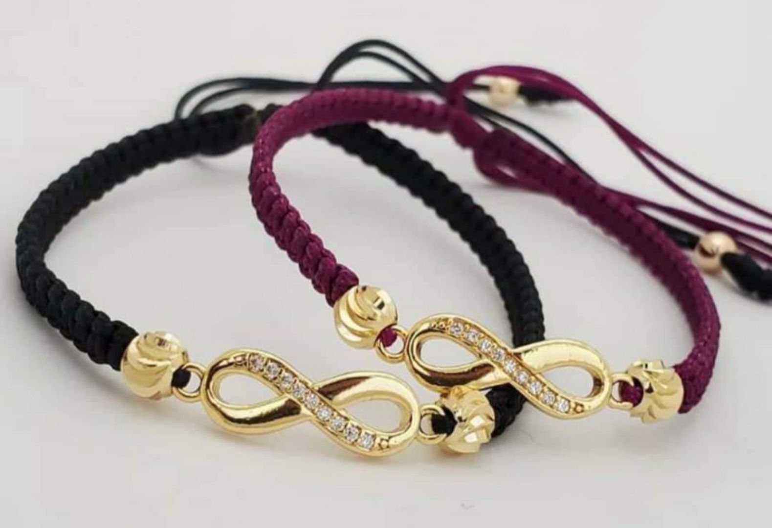 Par pulseras infinito circonias