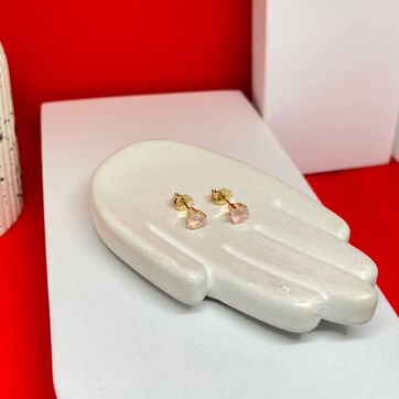 Topos corazon rosados 4mm  - imagen 1