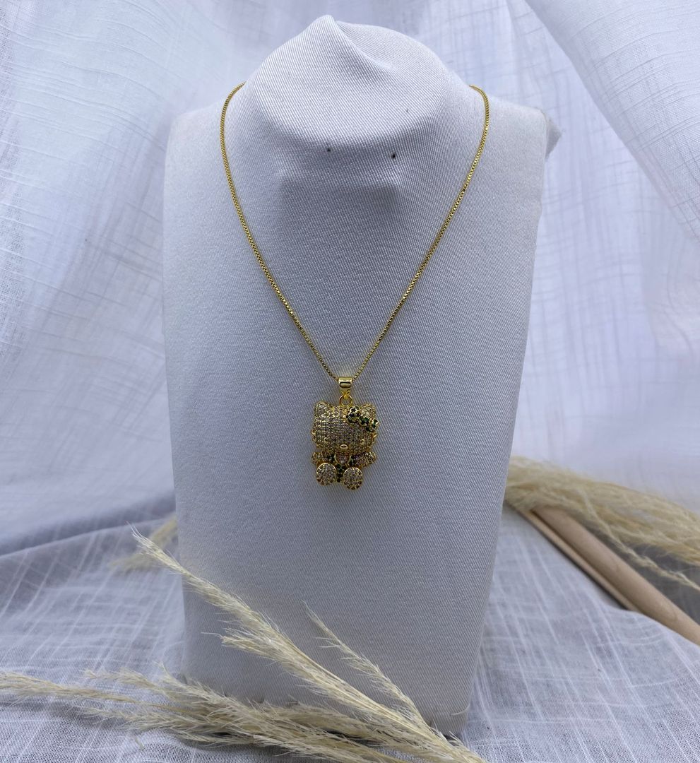 Cadena de Hello Kitty, dorado, covergold 