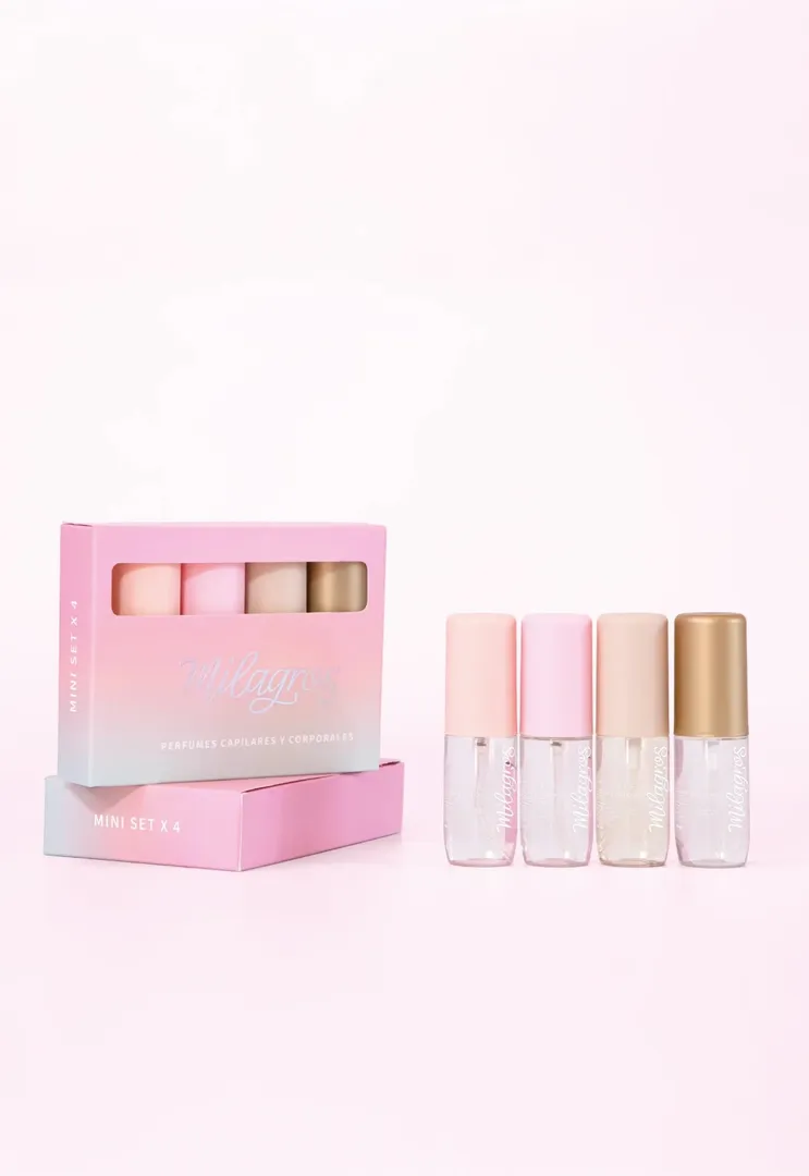 Kit x 4 mini perfumes capilares milagros