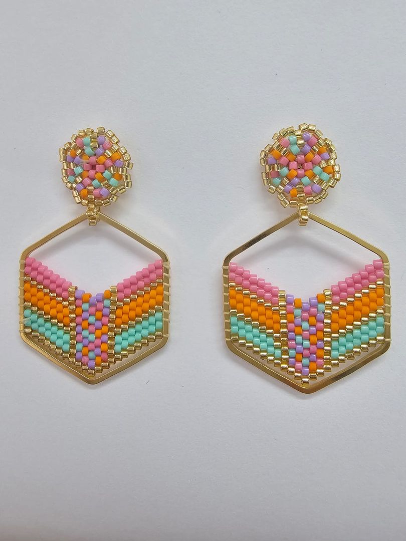 Arete Hexágono Miyuki Tonos Pastel