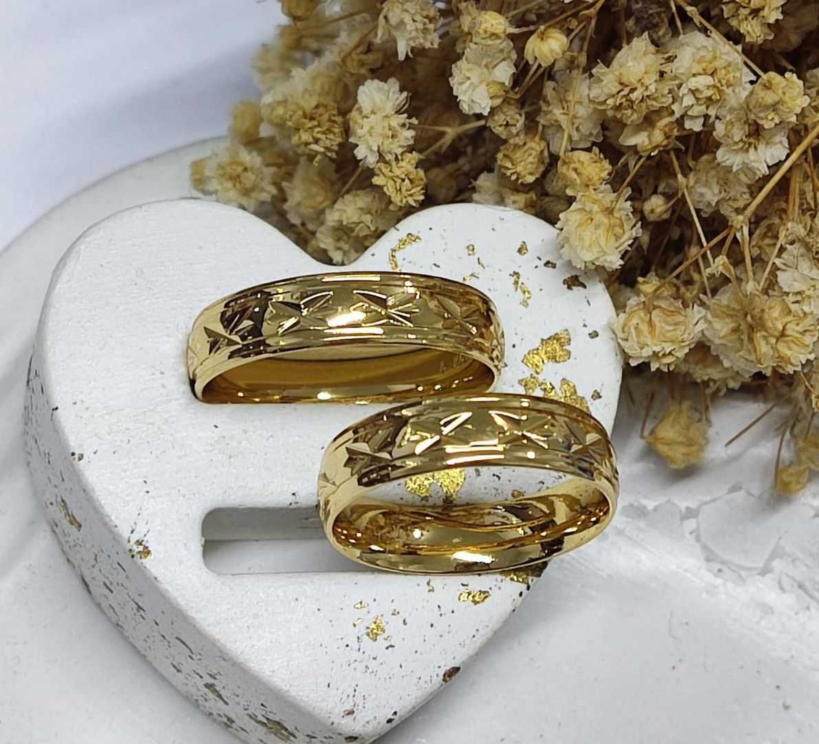 Argollas Talladas Diamantadas