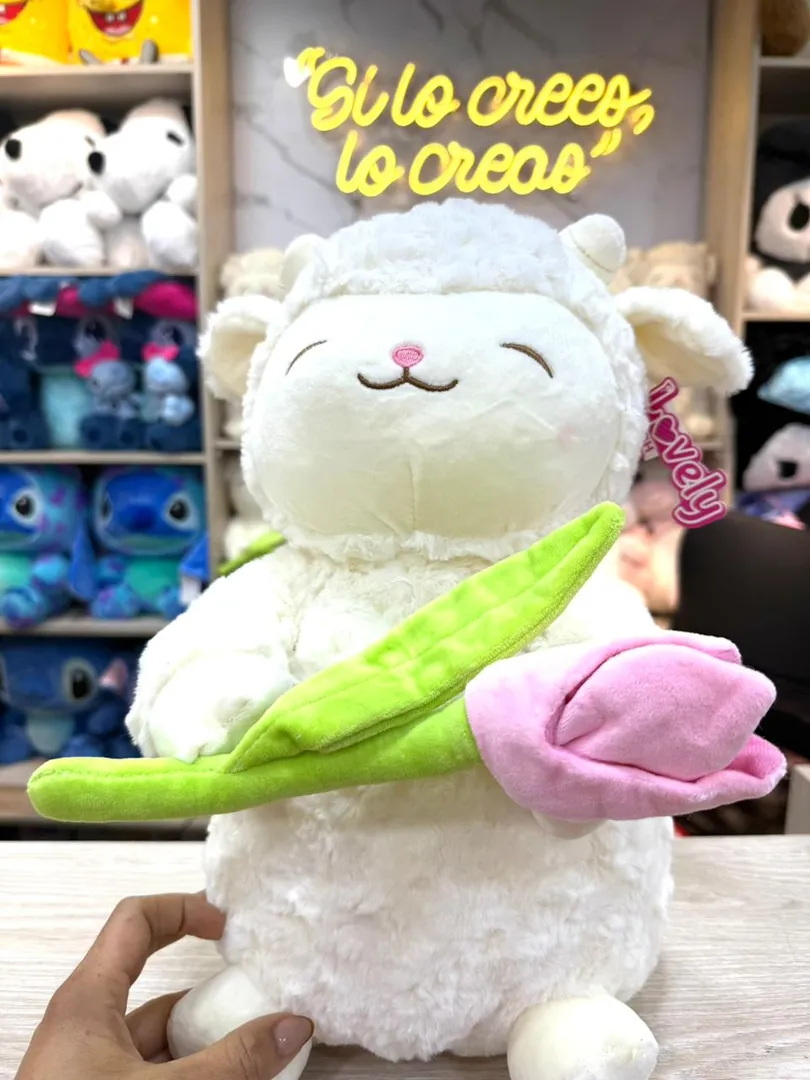 CORDERO TULIPÁN 40cm DE PELUCHE