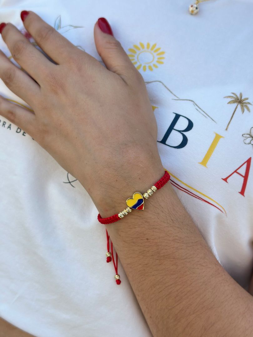 Pulsera corazón Colombia 