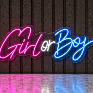 Imagen del producto LETRERO GIRL OR BOY COLOR 60 x 20 CM 