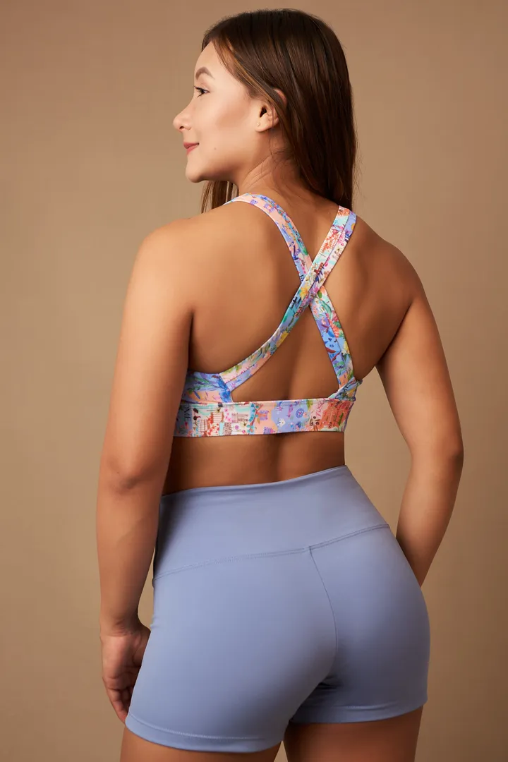 Short Lycra tiro alto
