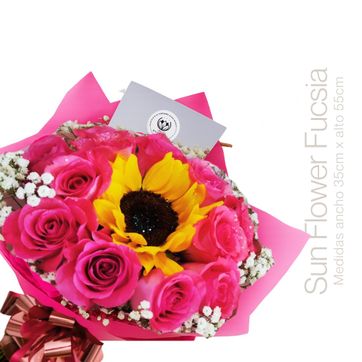 Imagen del producto  BOUQUET SUNFLOWER FUCSIA