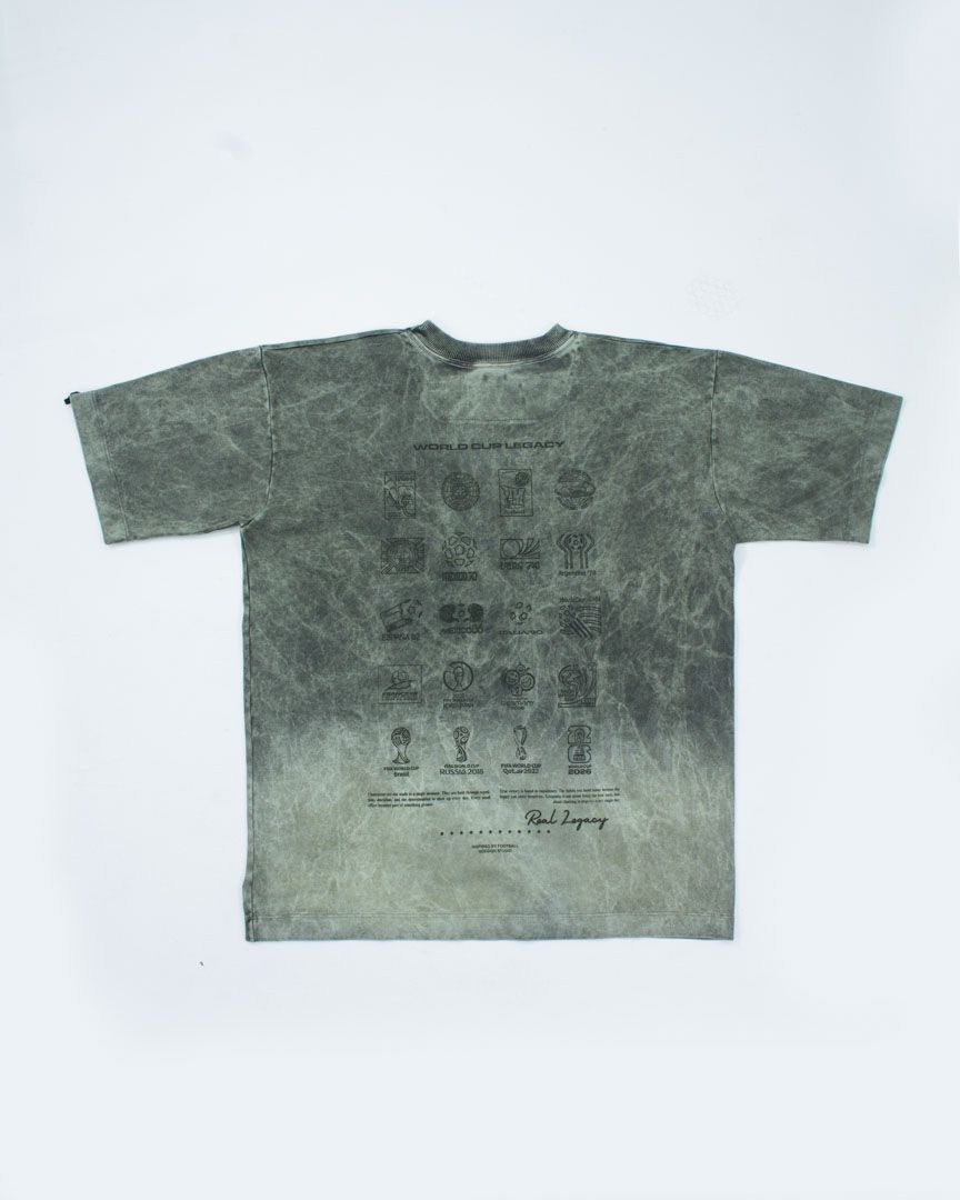 camiseta mundial acid wash verde 