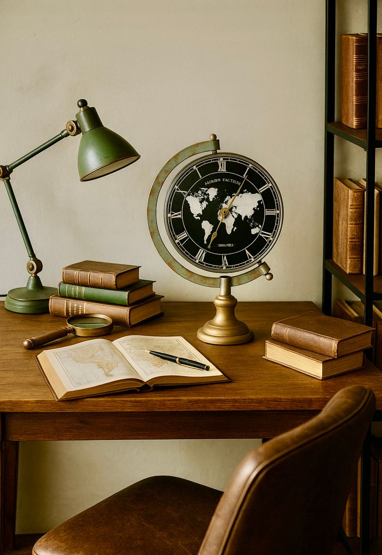 Reloj Pie Mapa Mundi VENDIDO 