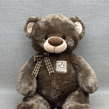 Imagen del producto OSO CAFE CON BORDADO Y MOÑO 60 CM 