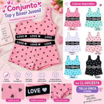 Imagen del producto CONJUNTO TOP Y CACHETERO JUVENIL (DOC)