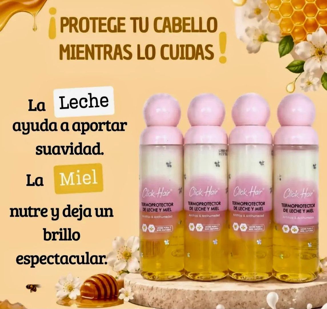 CLICK HAIR TERMOPROTECTOR DE LECHE Y MIEL