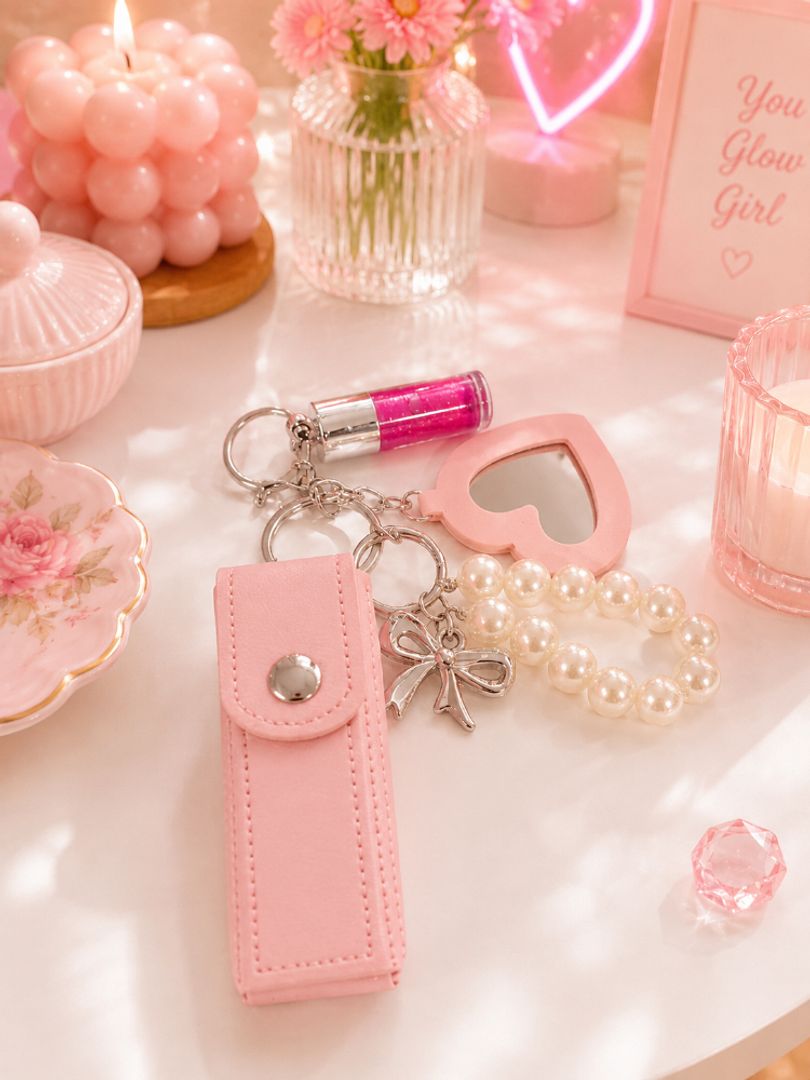 Gloss con estuche y llavero 