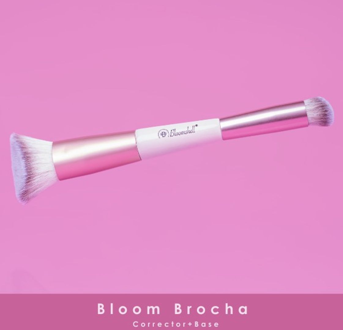 BROCHA DOBLE PARA CORRECTOR Y BASE BLOOMSHELL