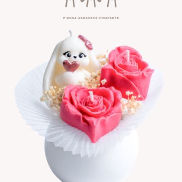 Imagen del producto Vela rosas Bunny
