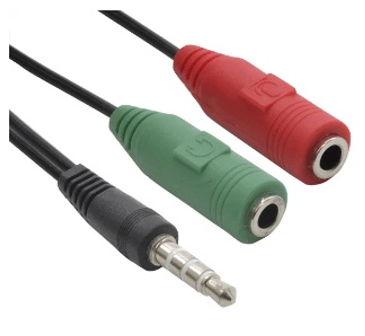 Cable adaptador Jack 3.5mm a micrófono y audio