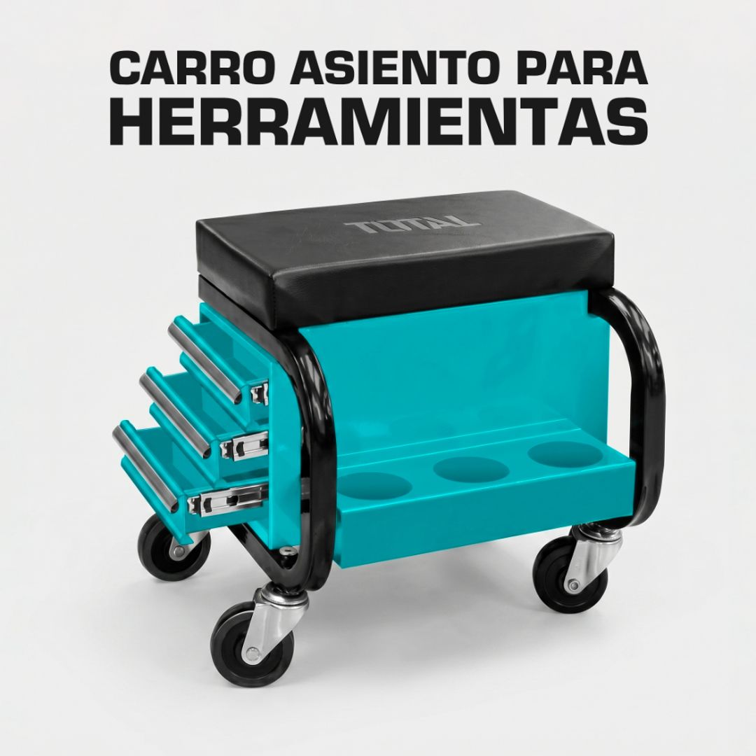 CARRO ASIENTO PARA HERRAMIENTAS CON BANDEJAS