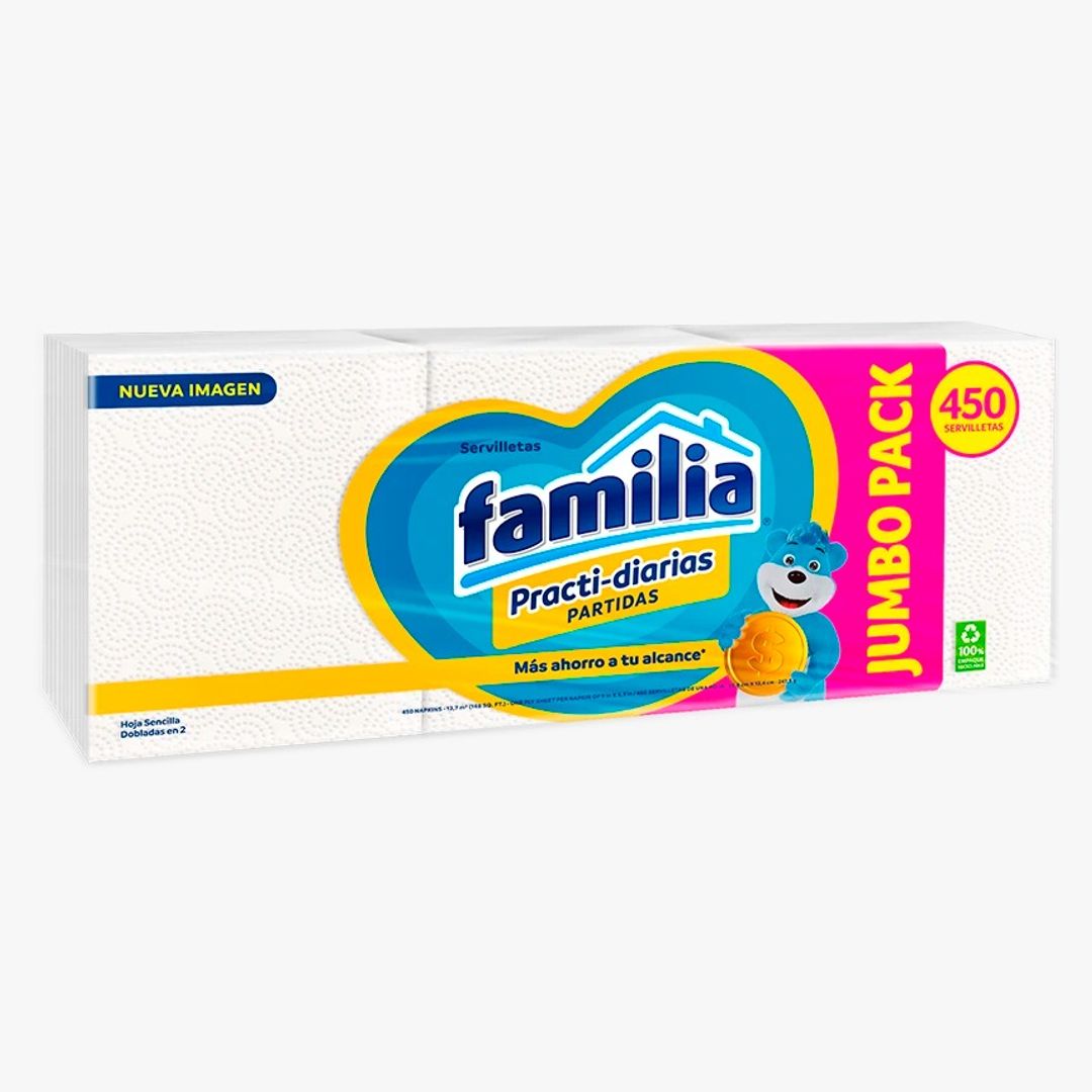 SERVILLETA FAMILIA PRACTIDIARIA X 450 UND