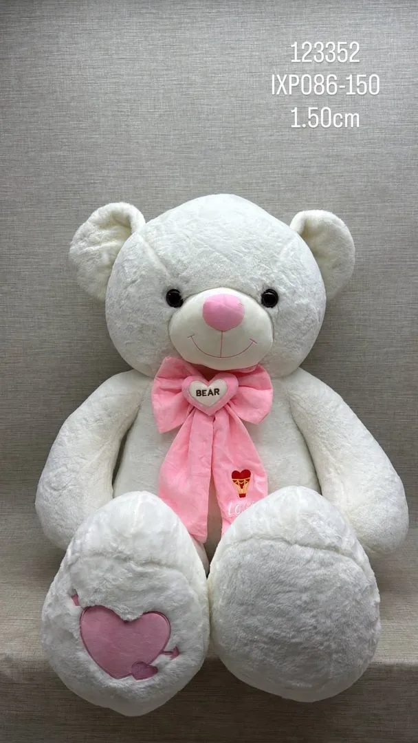 OSO BLANCO CON MOÑO BEAR 1,50 CM