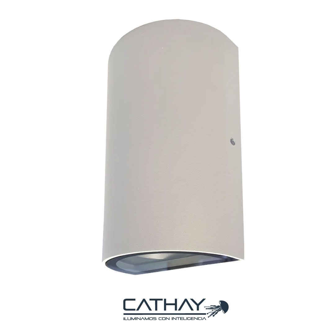 APLIQUE DE PARED SEMI CILINDRICO DOBLE HAZ DE LUZ 