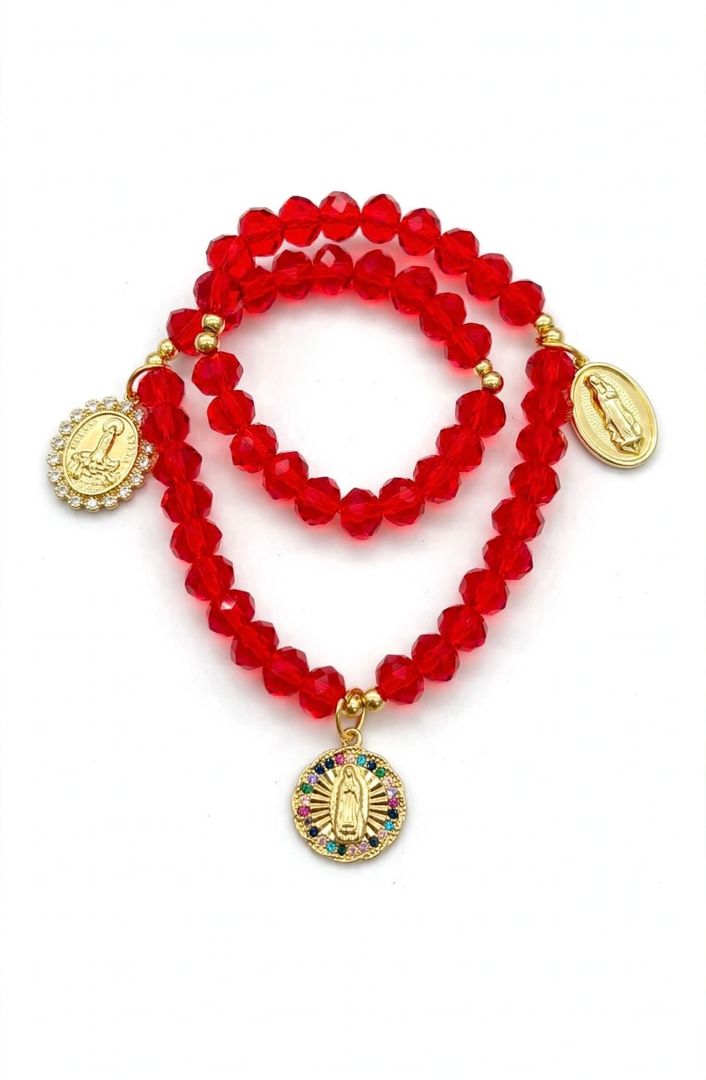 Denario pulsera Rojo
