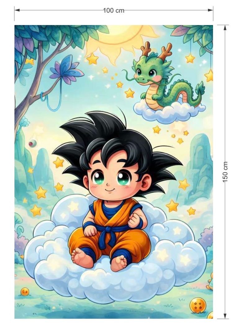 FONDO EN TELA 1 x 1.50 M DRAGÓN BALL BEBÉ 