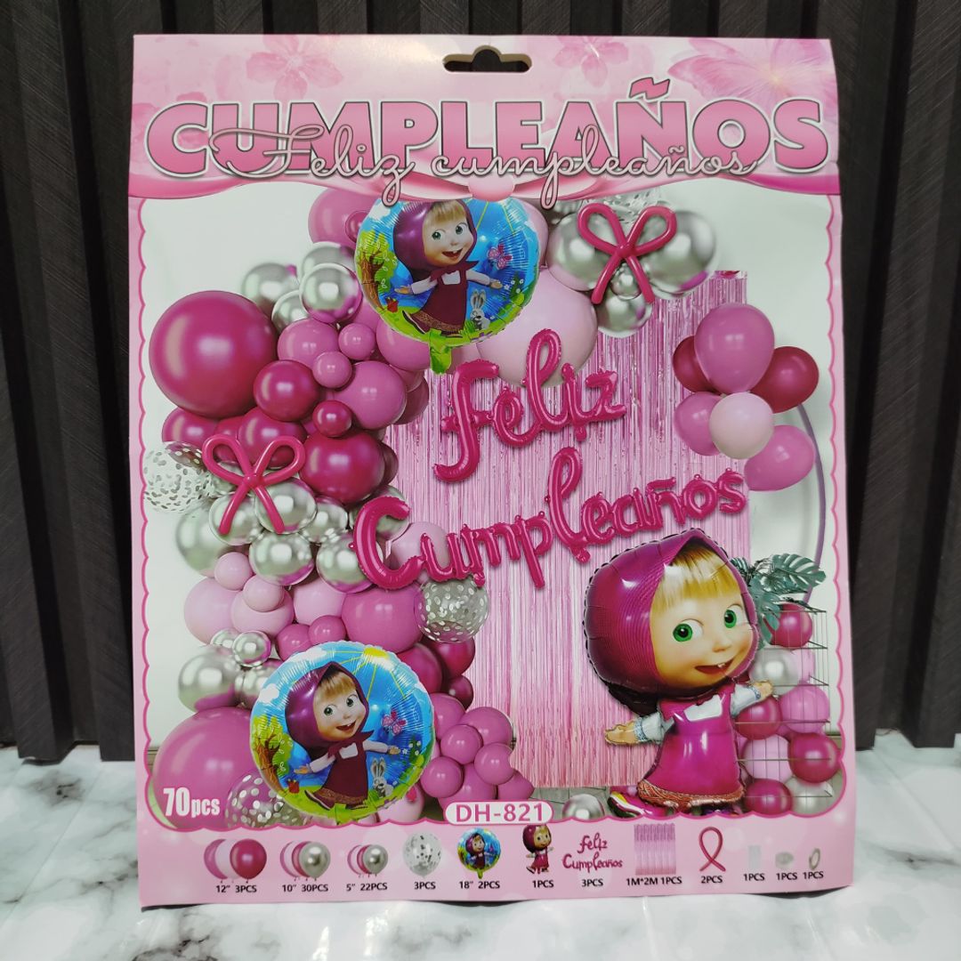 ARCO DE GLOBOS MASHA 