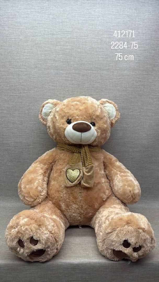 OSO BEIGE CON BUFANDA 75 CM