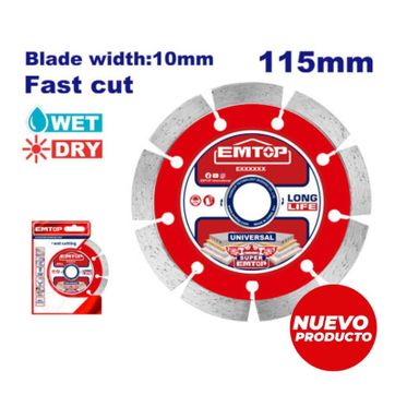 EMTOP DISCO 4-1/2" DIAMANTADO SEGMENTADO SUPER EMTOP - imagen 1