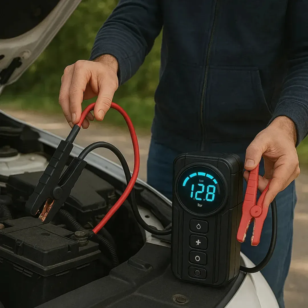 COMPRESOR DE AIRE INICIADOR DE BATERIA PORTATIL 3 EN 1