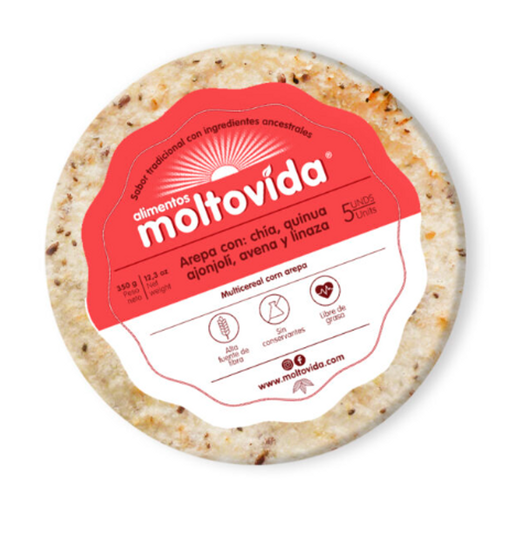 AREPA MULTICEREAL X 5 UND MOLTOVIDA