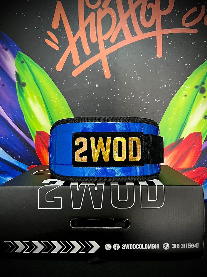 CINTURON SMOOTH GLITER AZUL 