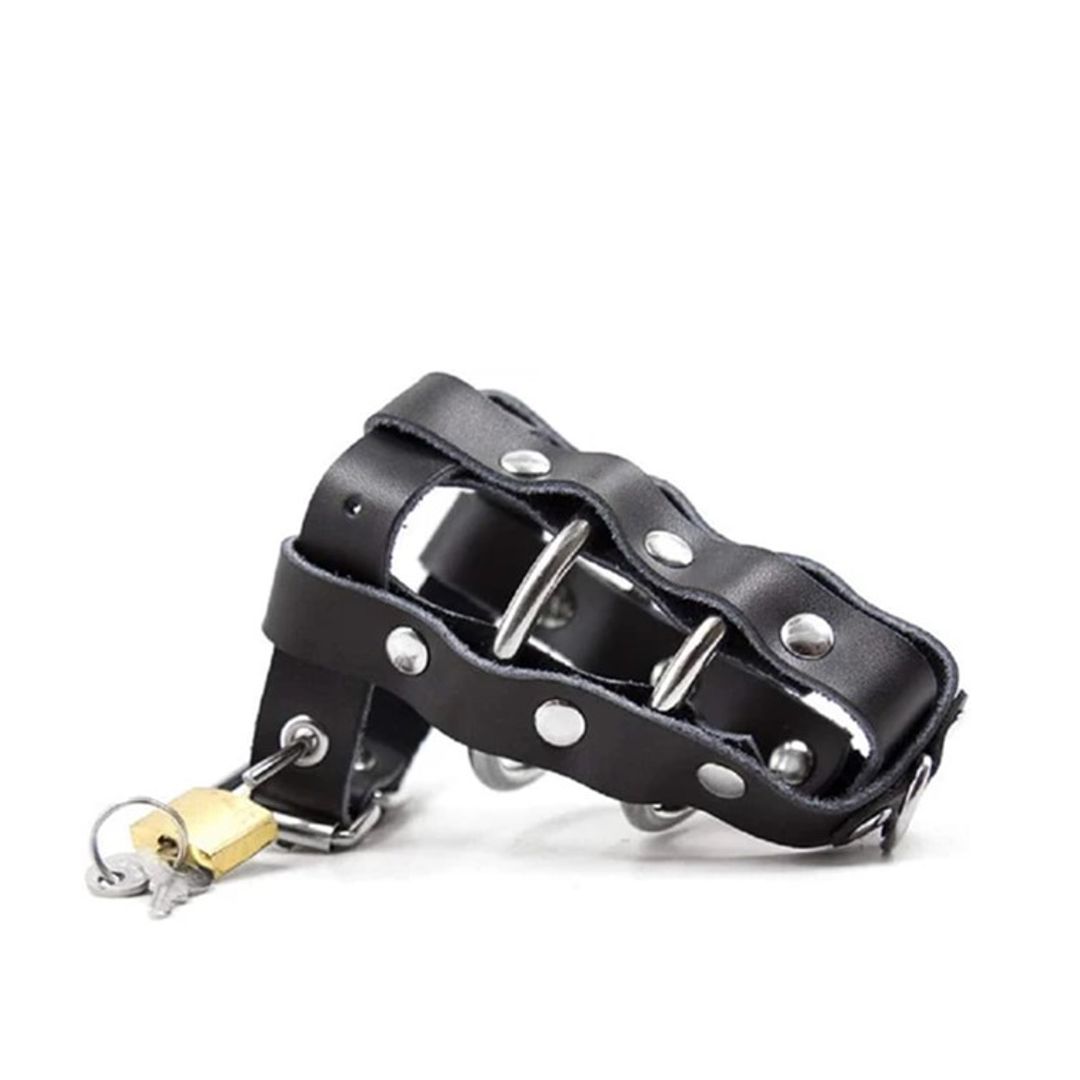 JAULA DE CASTIDAD EN CUERO