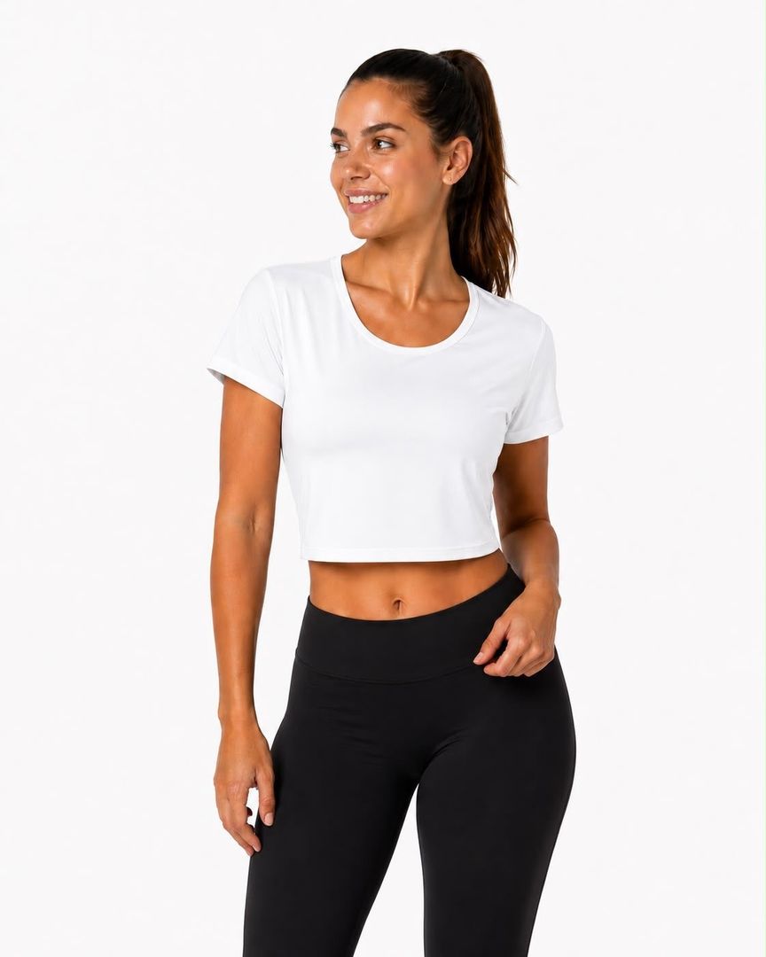 Polera básica Crop Dryfit
