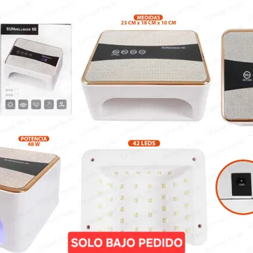 Imagen del producto Lámpara UV/LED cuadrada con piedras 