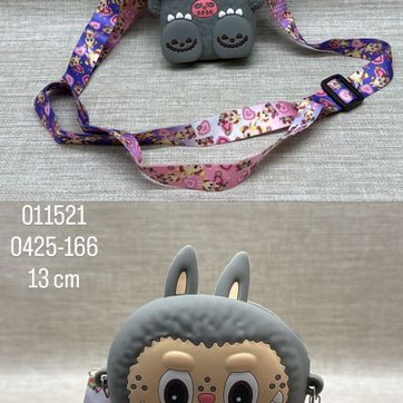 Imagen del producto BOLSO EN SILICONA DE LABUBU GRIS