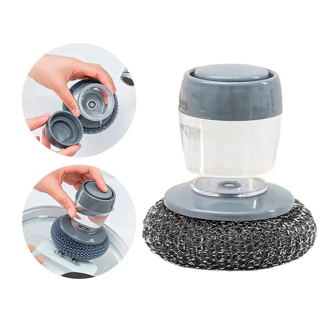 ESPONJA DE LIMPIEZA CON DISPENSADOR DE JABON MULTIFUNCIONAL