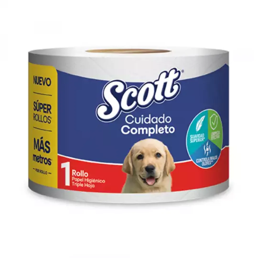 PAPEL HIGIENICO SCOTT TRIPLE HOJA ROLLO*30MTS